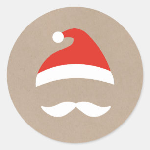 Rond Sticker père Noël Guy