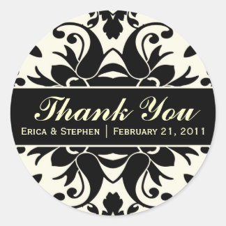 Rond Sticker personnalisable inspiré Black & Ivory Dama