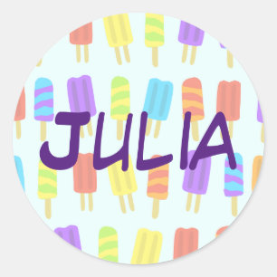 Rond Sticker personnalisé avec Motif Popsicle