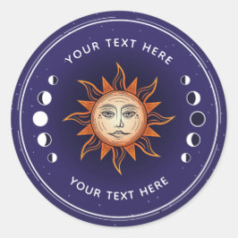 Rond Sticker personnalisé Mystic Sun