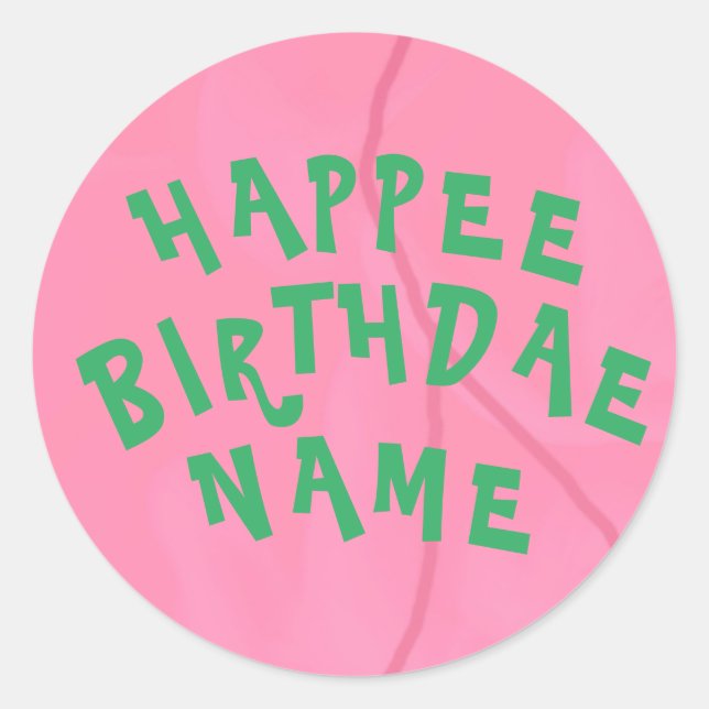Rond Sticker personnalisé pour gâteau à la naissance (Devant)