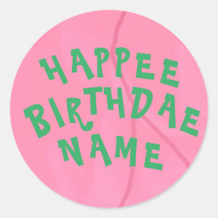 Rond Sticker personnalisé pour gâteau à la naissance