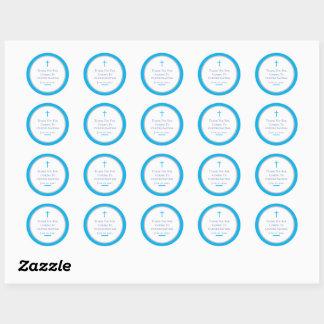 Rond Sticker Personnaliser pour le baptême