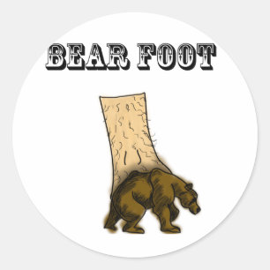 Rond Sticker pied de l'ours