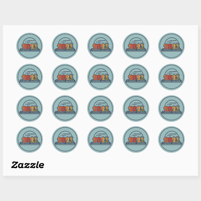 Rond Sticker Pioneer School 2023 (Feuille)