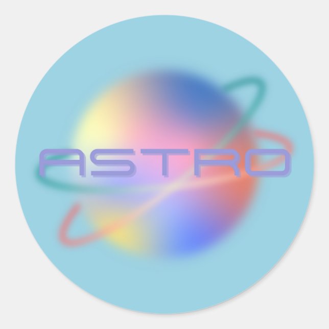 Rond Sticker Planète "Astro" (Devant)