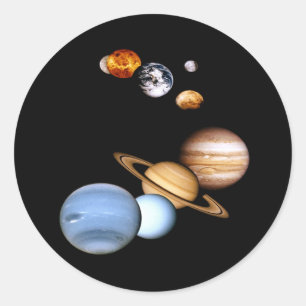 Rond Sticker Planètes Système Solaire