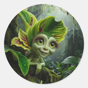 Rond Sticker Plante tropical