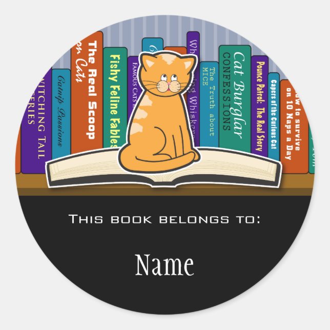 Rond Sticker Plaque Chat (Devant)