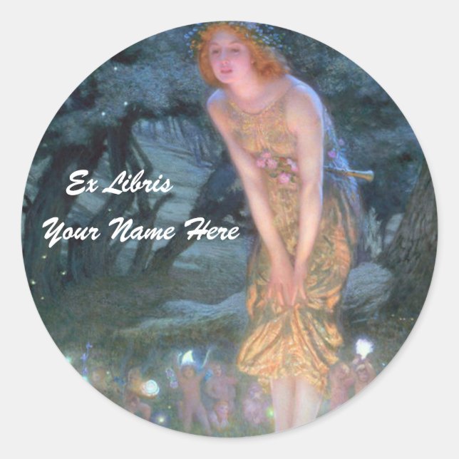 Rond Sticker plaque de fée (Devant)