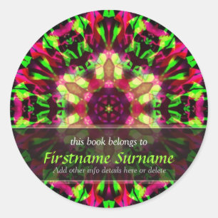 Rond Sticker Plaque Psychedelic Funtimes Art