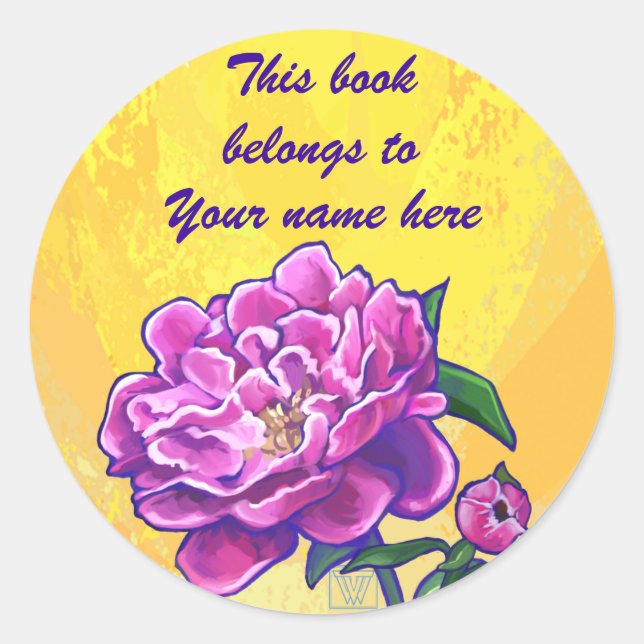 Rond Sticker Plate-forme Pink Peony (Devant)