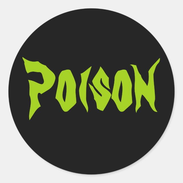 Rond Sticker Poison Halloween (Devant)