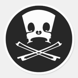 Rond Sticker Pont et Vaches