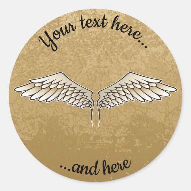 Rond Sticker pour ailes beige (Devant)