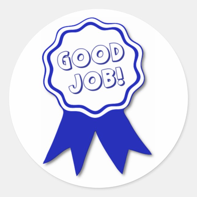 Rond Sticker pour bon emploi (Devant)
