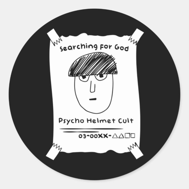 Rond Sticker pour casque Psycho (Devant)