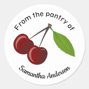 Rond Sticker pour cerises personnalisé