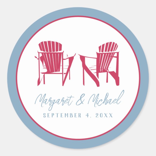 Rond Sticker pour chaises Adirondack - Personnalisé (Devant)