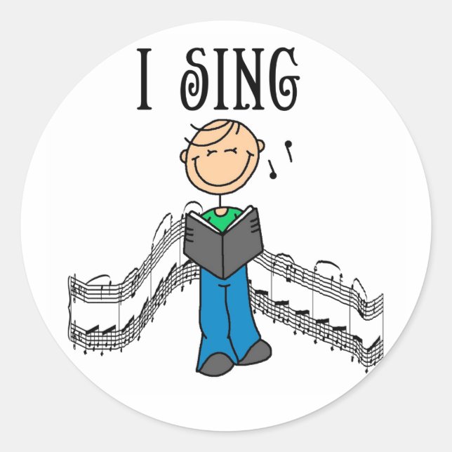 Rond Sticker pour chante garçon I (Devant)