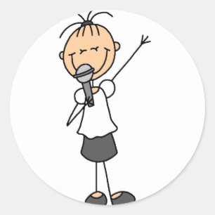 Rond Sticker pour chanteuse