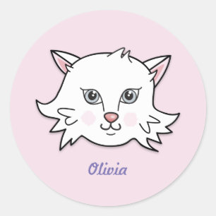 Rond Sticker pour chat personnalisé