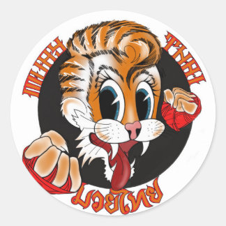 Rond Sticker pour chat thaïlandais Muay