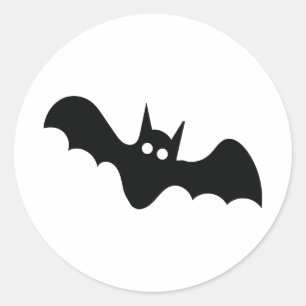Rond Sticker pour chauve-souris d'Halloween