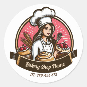 Rond Sticker pour chef pâtissier - Magasin de boulanger