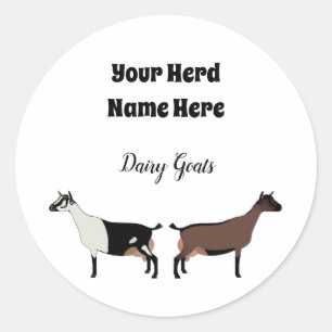 Rond Sticker pour chèvre laitière personnalisée