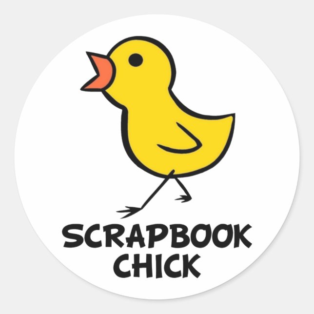 Rond Sticker pour chick du bloc-notes (Devant)