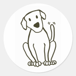 Rond Sticker pour chien - Labrador Love