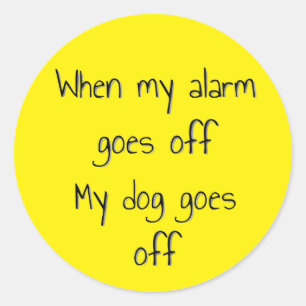 Rond Sticker pour chiens et alarmes