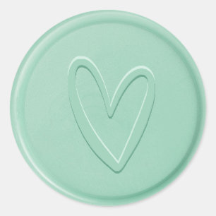 Rond Sticker pour cire de cire de coeur d'amour