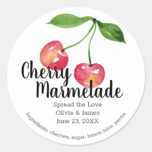 Rond Sticker pour confiture mariage ou marmelade favori