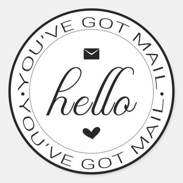 Rond Sticker pour courrier reçu classique (Devant)