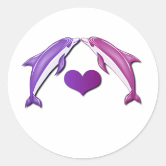 Rond Sticker pour dauphins baisants