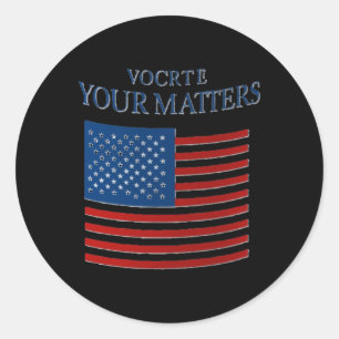 Rond Sticker pour design drapeau américain Patriotic Yo