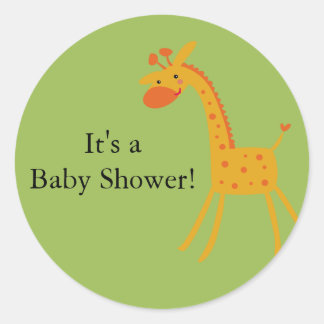 Rond Sticker pour douche bébé Giraffe