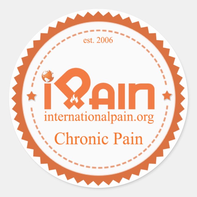 Rond Sticker pour douleur chronique iPain (Devant)
