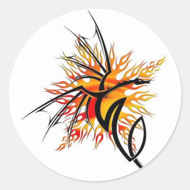 Rond Sticker pour dragon de feu (Devant)
