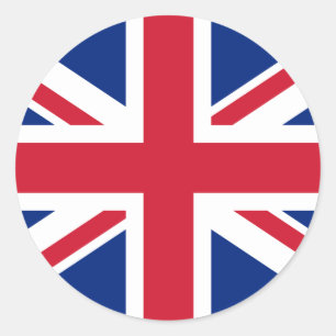 Rond Sticker pour drapeau britannique
