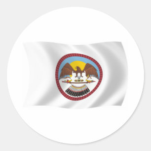Rond Sticker pour drapeau de la tribu Ute