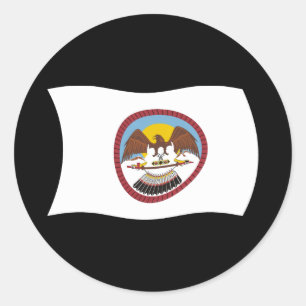 Rond Sticker pour drapeau de la tribu Ute