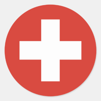 Rond Sticker pour drapeau de Suisse