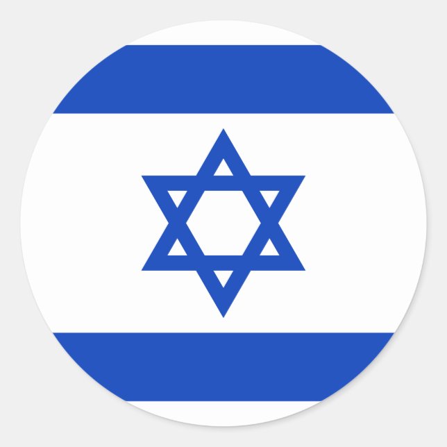 Rond Sticker pour drapeau israélien (Devant)