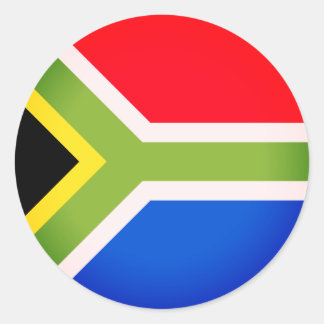 Rond Sticker pour drapeau sud-africain
