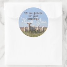 Sticker pour entreprise en fibre de Merci