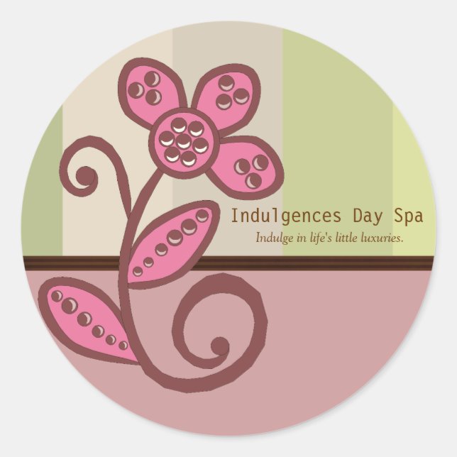 Rond Sticker pour entreprise Spa de jour (Devant)
