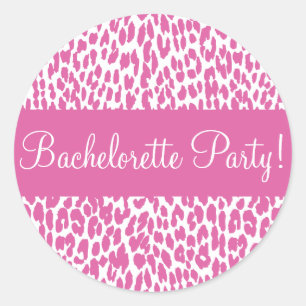 Rond Sticker pour enveloppes Leopard de la Bachelorette